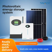 Système de production d'énergie solaire photovoltaïque hors réseau pour villa, panneaux en silicium monocristallin, sortie 220V