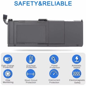 <span class=keywords><strong>Batterie</strong></span> d'ordinateur portable A1309 compatible avec Pro 17 pouces A1297 (compatible uniquement avec les versions début 2009, mi-2009, mi-2010), compatible avec MC226/A 7.4V - Product Image 5