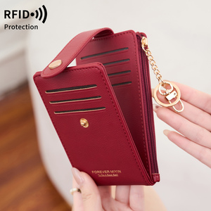 Cartera Tarjetero Simple y Elegante para Mujer, Cartera de Monedas con Múltiples Ranuras y Doble Pliegue, Cartera Corta Ultrafina con Bloqueo RFID - Product Image 6