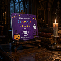 Carte NFC Spooky Halloween pour avis Google, en PVC RFID, pour fêtes costumées, bars, restaurants, Instagram