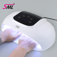 Lampe à ongles UV LED SML à commande tactile, affichage numérique, quatre minuteurs, mode indolore, séchage rapide du gel pour salon de manucure et manucure à domicile