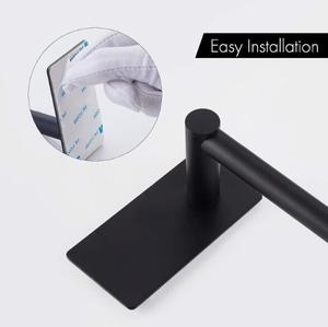 Strong Adhesive Black Stainless Steel <strong>Towel</strong> Bar <strong>Towel</strong> <strong>Holder</strong> <strong>Stick</strong> <strong>on</strong> Bath <strong>Towel</strong> Rack No Drill - Product Image 5