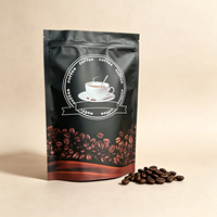Sachet Doypack Mat Personnalisé avec Fermeture Éclair et Valve de Décompression pour l'Emballage et la Conservation Fraîche des Grains de Café Torréfiés