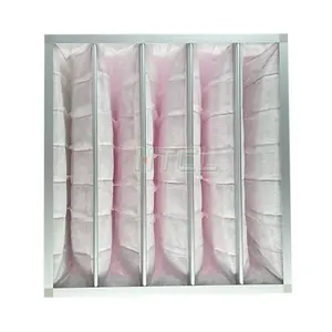 Hot Sale Pink Air Conditioning Bag Filter Air Filter Medium Efficiency HVAC Filter Bag For Ventilation System