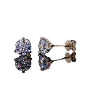 Pendientes Clásicos de Diamantes Cultivados en Laboratorio de 0.5ct por Par, Corte Brillante, Oro Sólido de 18K, Unisex, Lurba Jewels - Product Image 2