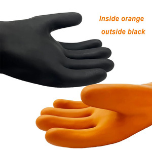 Gants en latex résistants aux acides et aux alcalis, antidérapants, de sécurité, épaisseur 7 oz, sans poudre, sans silicone, <span class=keywords><strong>pour</strong></span> l'industrie <span class=keywords><strong>chimique</strong></span> - Product Image 3