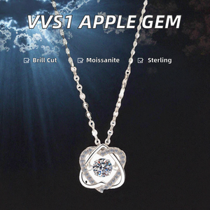 Collier pendentif classique en moissanite VVS1, bijoux en argent sterling S925 de haute qualité pour femmes et dames - Product Image 2