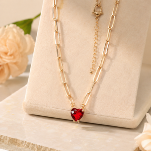 Collana con ciondolo a forma di cuore per donna, design semplice, collana da indossare tutti i giorni - Product Image 6