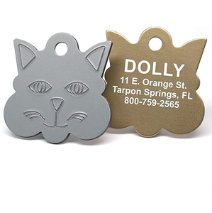 Plaque d'identification personnalisée pour animaux de compagnie, gravée sur mesure, nom, numéro de téléphone, acier inoxydable, étanche, pour chien et chat - Product Image 4