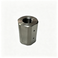 Écrou de blocage hexagonal usiné CNC sur mesure avec trou de goupille latérale, écrou de blocage fileté multi-panneaux pour assemblage de systèmes hydrauliques