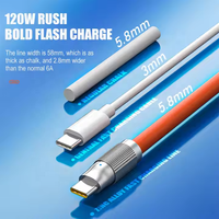 Câble USB Type-C de charge ultra-rapide 6A en silicone et alliage d'aluminium, directement de l'usine, pour téléphone portable, appareil photo et ordinateur