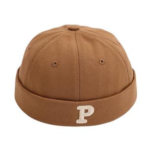 P Letter Baseball Cap Cotton Unisex Sunscreen Windproof Insect Repellent Orange Black - Product Image 5