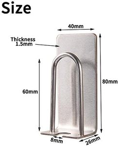 Échantillon gratuit, vente chaude, porte-brosse à dents mural en acier inoxydable - Product Image 6