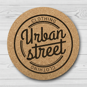 Posavasos de corcho impreso negro para uso promocional - Product Image 1