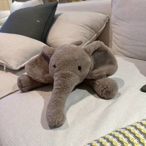 Peluche Éléphant Style Britannique, Design Smudge, Coussin Allongé, Poupée Apaisante pour Enfants, Cadeau d'Anniversaire avec Rembourrage en Coton PP - Product Image 4