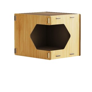 Rascador para gatos, elegante cama para gatos, casa para gatos en forma de cubo, diseño de muebles, juguetes para gatos, villa de madera para gatos - Product Image 5