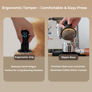 51mm 53mm 58.35mm SUS304 Stainless Steel Eco-Friendly Automatic Depth Adjustment Height Ripple Base Four Spring Force <b>Tamper</b> - Product Image 5
