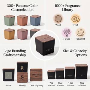 Luxury 3-wick Square Ceramic Jar Scented Soy <b>Wax</b> <b>Candle</b> High Fragrance Throw For Modern Home Decor Wholesale Private Label - Product Image 2