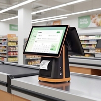 Terminal Punto de Venta con Pantalla Táctil Dual de 15.6 Pulgadas, Sistema Android, NFC, Caja Registradora, Todo en Uno, para Comercio Minorista y Restaurantes