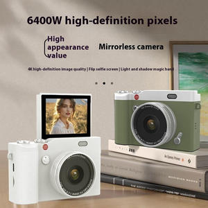 Viaje Vlogging Niños Diversión Regalo de Navidad Cámara digital Mini Pantalla Flip Impermeable 4K Portátil Pequeña Cámara digital Grabadora - Product Image 4