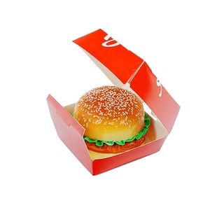 Wholesale Custom Logo <strong>Food</strong> Grade Disposable Fast <strong>Food</strong> Packaging Burger Clam Shell Burger Box