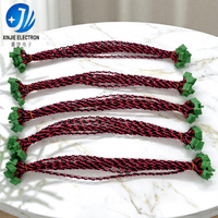 Rangkaian Kabel Twisted Pair Terminal Blok Hijau Kustom dengan Kabel Merah Hitam untuk Peralatan Kontrol Industri