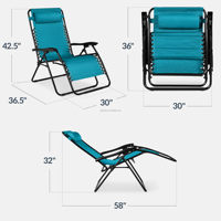 Chaises longues pliantes zéro gravité en aluminium modernes pour l'extérieur, réglables, avec coussins, porte-gobelets et plateaux