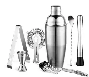 25oz Cocktail Shaker Set 9 Stück Bar Tools Set mit Edelstahl Martini Shaker Wein öffner Sieb Mixology Barkeeper Kit