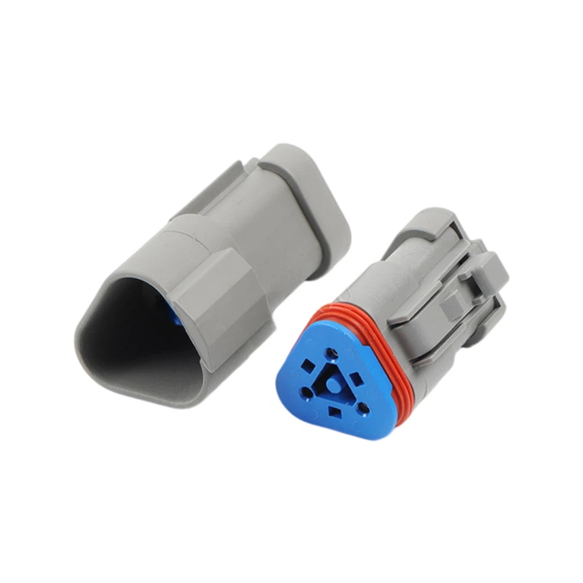 3Pin Round Waterproof Auto Connector Male Female Plug Socket Red Seal for Car Motorcycle Wiring Harness Accessories