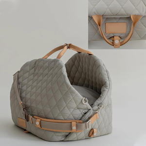 Bolsa de transporte acolchada de lujo para mascotas al por mayor | Bolsa de viaje multifuncional para perros y gatos | Bolso suave para asiento de coche - Product Image 2