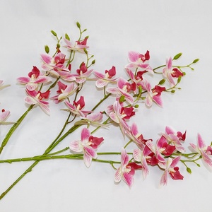 Otras flores y plantas decorativas al por mayor 3 ramas Impresión 3D Decoración <span class=keywords><strong>de</strong></span> la boda del hogar Orquídea <span class=keywords><strong>de</strong></span> látex <span class=keywords><strong>de</strong></span> tacto real para la <span class=keywords><strong>venta</strong></span> - Product Image 3