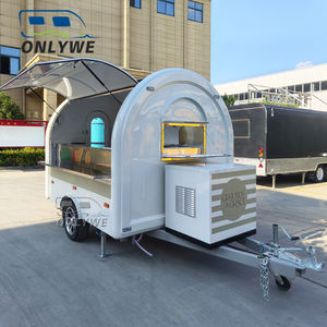 चीन अमेरिका मोबाइल फूड कार्ट रसोई अनुकूलित खाद्य ट्रक क्रेप wffle पिज्जा भोजन ट्रेलर - Product Image 2