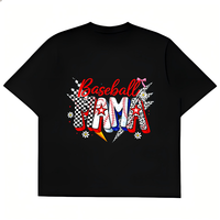 Transfert DTF de haute qualité, presse à chaud, design personnalisé Baseball Mama pour t-shirts