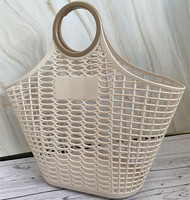 Panier de courses en plastique portable, durable et bon marché en gros