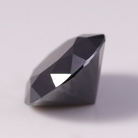 Moissanite noire de haute qualité, taille ronde, VVS1, 1ct, 2ct, 3ct, pierre lâche créée en laboratoire pour la fabrication de bagues de fiançailles et de bijoux