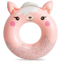Bouée gonflable en forme d'animal de dessin animé, flotteur de piscine pour enfants, jouet aquatique d'été pour fête à la plage ou à la piscine