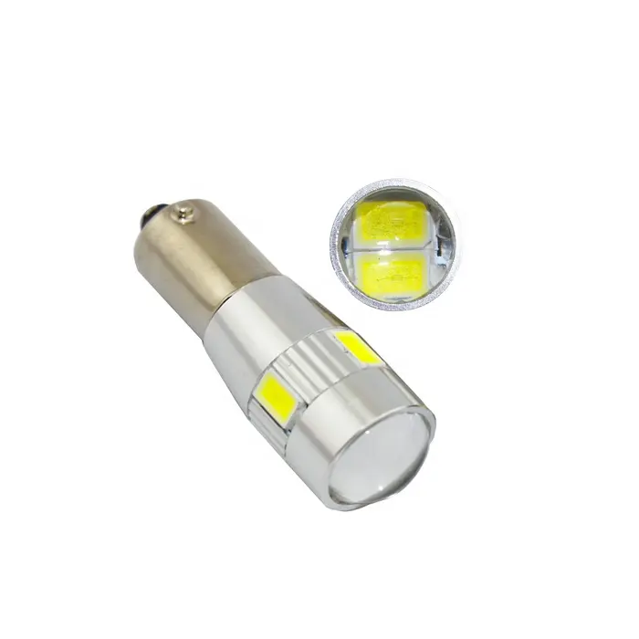 Bombilla de Xenón lateral para coche, luz de enfoque de lente canbus fuerte, chip 5630smd, T10, T6W, ba9s, 12v