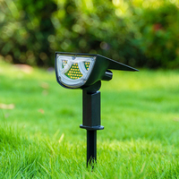 Lampes solaires de chemin réglables étanches à 43 LED 10W, projecteurs avant et arrière, lampes solaires sans fil multicolores pour pelouse