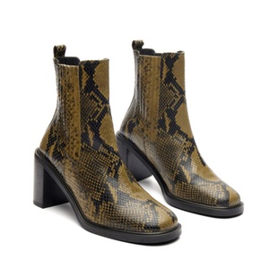 <span class=keywords><strong>Botas</strong></span> hasta la rodilla con diseño de serpiente para mujer, botines de piel de pitón con tacón de bloque, botines de invierno con tacón cuadrado - Product Image 2