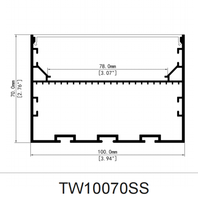 Lampu Gantung LED Linear 2FT 4FT 8FT untuk Toko dengan Pilihan 3500/4000/5000/5700/6500K 25W-80W