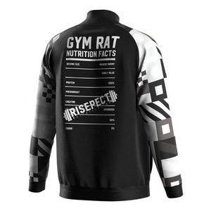 เสื้อแจ็คเก็ตออกกำลังกายแบบซิปสำหรับผู้ชาย ลายพิมพ์ซับลิเมชั่น สำหรับทีมฟิตเนสต่อสู้ ยกน้ำหนัก และฝึกซ้อมในยิม - Product Image 2