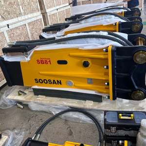 Disjoncteur hydraulique de type boîte de haute qualité SB 81 pour excavatrices lourdes de 18 à 26 tonnes démolissant des roches dures avec de bons composants de burin - Product Image 3
