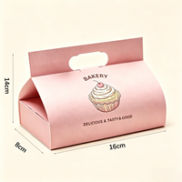 Caja Portátil Rosa de Materiales Reciclados, Diseño Especial de Fábrica, Sellado Fuerte, Logotipos Personalizables, Apta para Alimentos