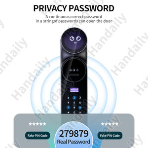 Handaily Gezichtsherkenning Video <span class=keywords><strong>Intercom</strong></span> Tijdelijk Wachtwoord App Wifi Deurslot Met Multi-Taal - Product Image 5