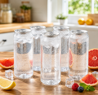 Bouteille en plastique PET pour jus de qualité alimentaire avec bouchon à ouverture facile, transparente, 200 ml-500 ml, pour l'emballage de boissons en entreprise