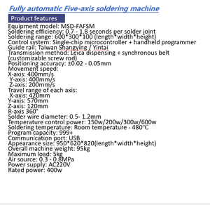 Machine à souder double tête entièrement automatique MSD à cinq axes avec servomoteur, station de soudage de bureau à double poste pour cartes PCB - Product Image 3
