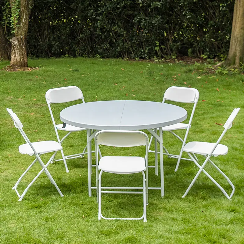 Garden Outdoor Plastic Folding Resin Chair Restaurant Hotel Foldable Wedding Event Chairs for Camping Outdoor Furniture Modern