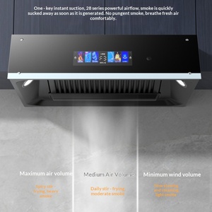 Hotte aspirante Xinfei en gros - Modèles compacts <span class=keywords><strong>de</strong></span> style chinois à forte aspiration avec commande tactile et verre trempé pour cuisines domestiques et locations - Product Image 2
