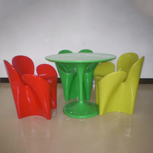 Y012 Customizable Contemporary OEM Fiberglass <b>Stools</b> Set for Home Office Public Space School Park Villa Courtyard Use - Product Image 1