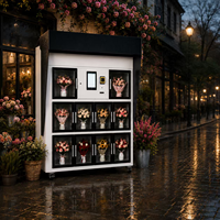 Distributeur automatique de fleurs fraîches à 9, 12 ou 30 compartiments, logo personnalisé pour les fleuristes et l'utilisation en extérieur